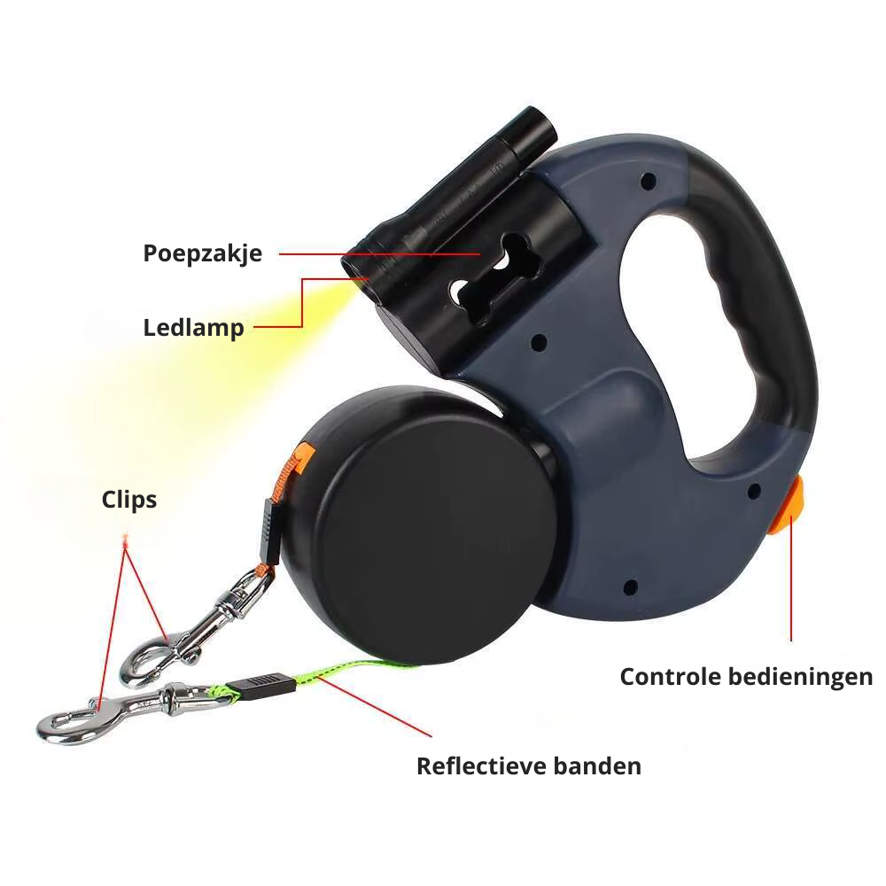 BuddyBand™ | Dubbele Hondenriem