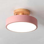 Moderne LED Plafondlamp – Plafonnière van Hout & Acryl voor Slaapkamer, Eetkamer & Woonkamer, 5 Kleuren – LunaLux