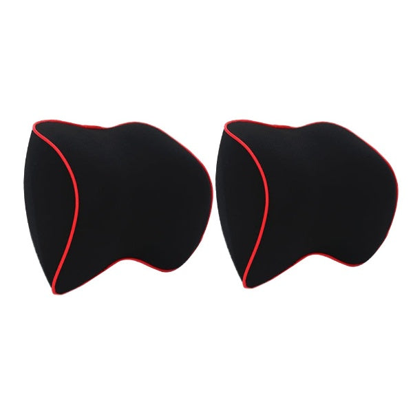 2-Pack Autonekkussens 2 stuks zwart en rood