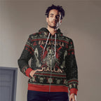 Hommes | YuleTattoo | Viking Kersttrui Heren - Noorse Foute Trui Gebreid Cardigan
