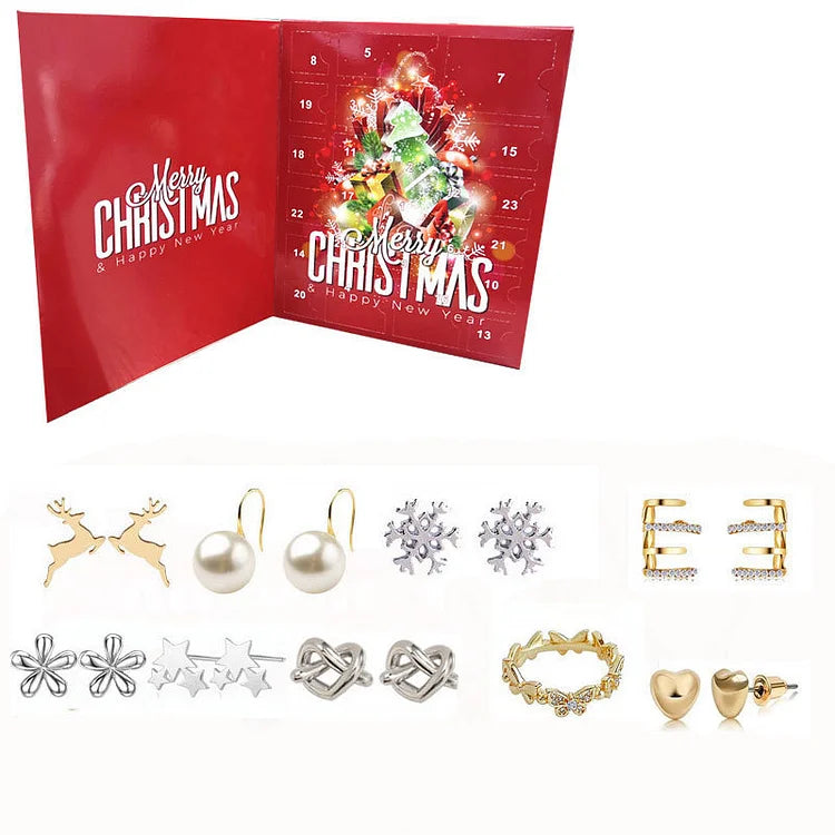 Sieraden Adventskalender – Adventskalender met 24 Sieraden in Goud & Zilver, Kettingen, Armbanden & Oorbellen voor Dames – Livia