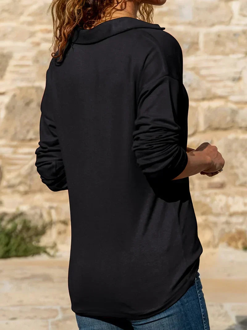 Sephira | Dames Gebreide Trui met Opstaande Kraag en Halve Rits - Comfortabele Half-Zip Pullover en Warme Sweater
