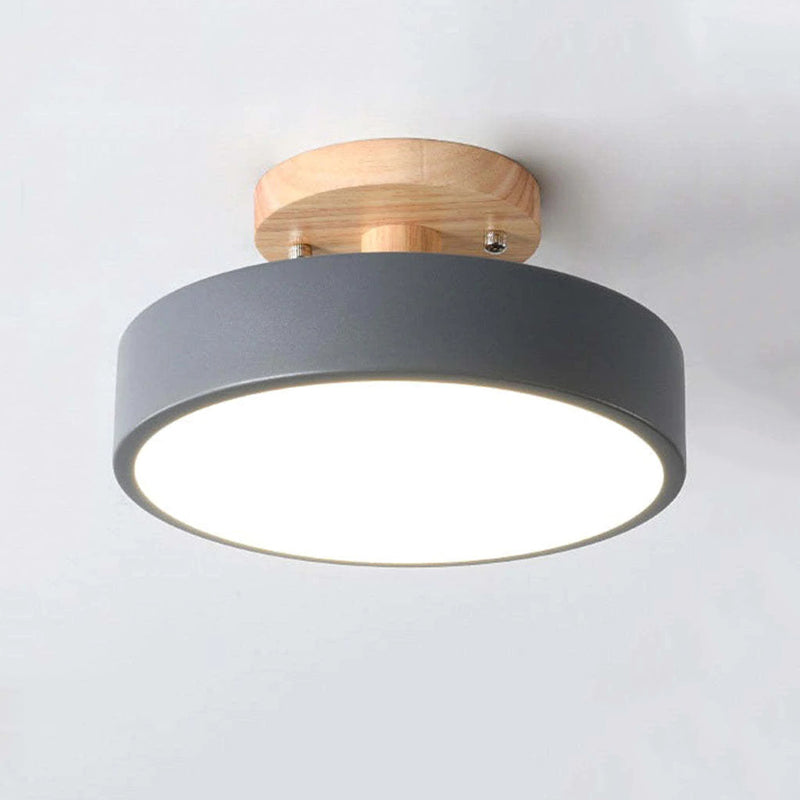 Moderne LED Plafondlamp – Plafonnière van Hout & Acryl voor Slaapkamer, Eetkamer & Woonkamer, 5 Kleuren – LunaLux