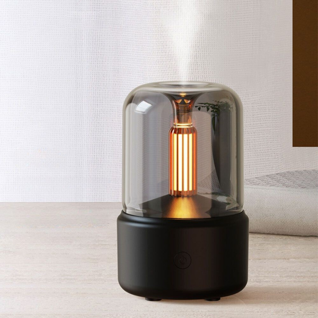 Luchtbevochtiger Ultrasoon Compact 120ml met LED Verlichting – Aroma Diffuser, Fluisterstil, tot 12 Uur – voor Slaapkamer & Bureau