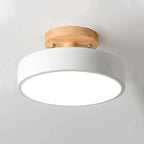 Moderne LED Plafondlamp – Plafonnière van Hout & Acryl voor Slaapkamer, Eetkamer & Woonkamer, 5 Kleuren – LunaLux Wit