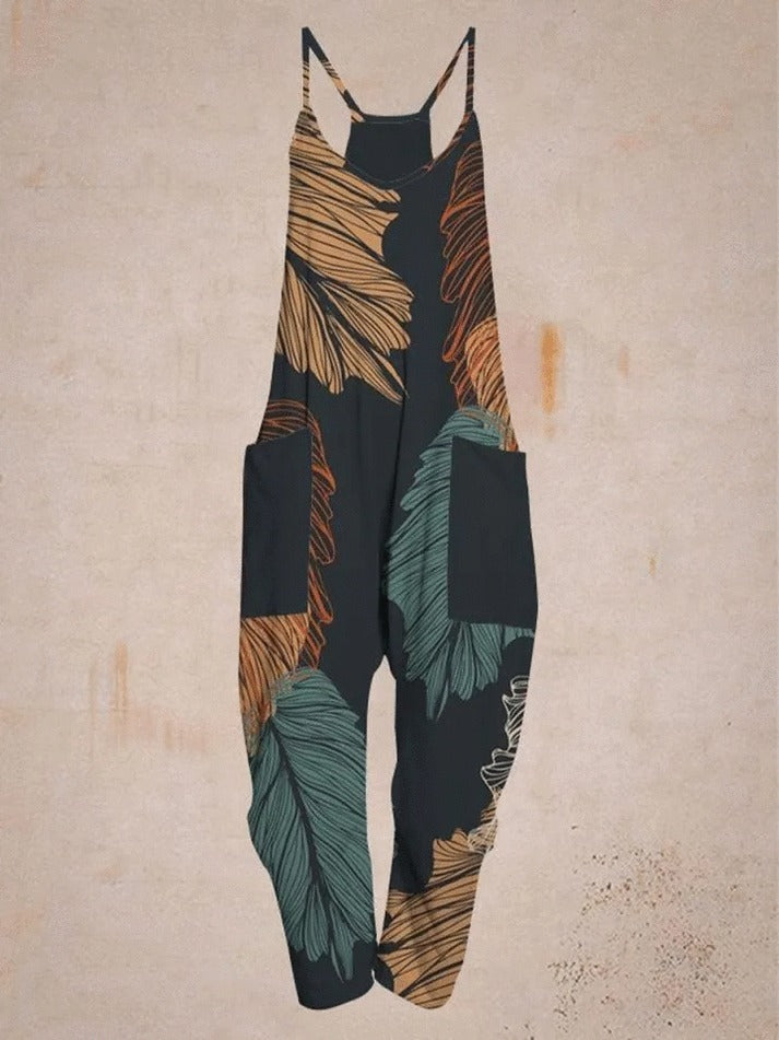 Sariyah | Jumpsuit Dames - Bloemenprint - Wijde Pijp Geel