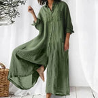 Seraphina | Jumpsuit Dames - Linnen Groen