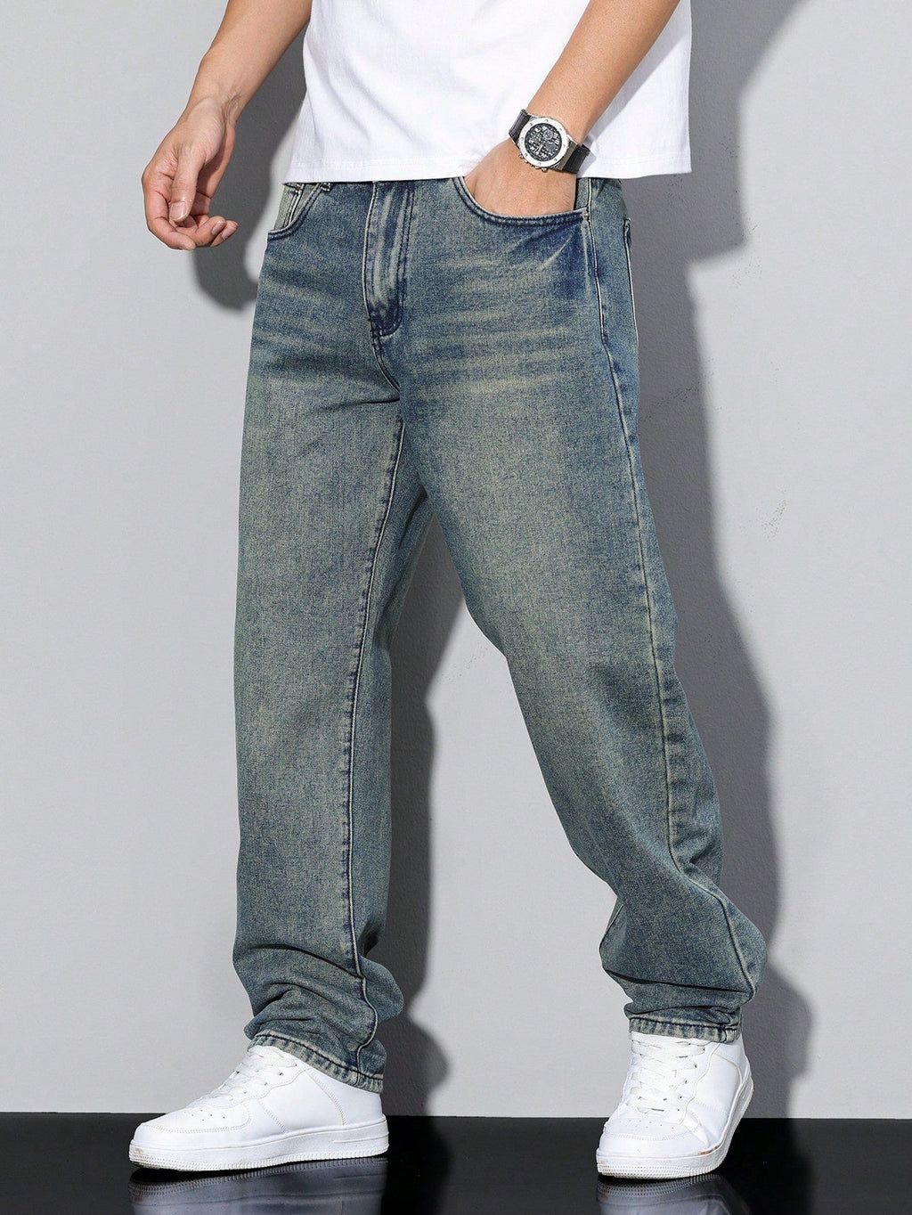 Hommes | Baggy Jeans Heren | Losse Pasvorm & Maximale Bewegingsvrijheid Petrol