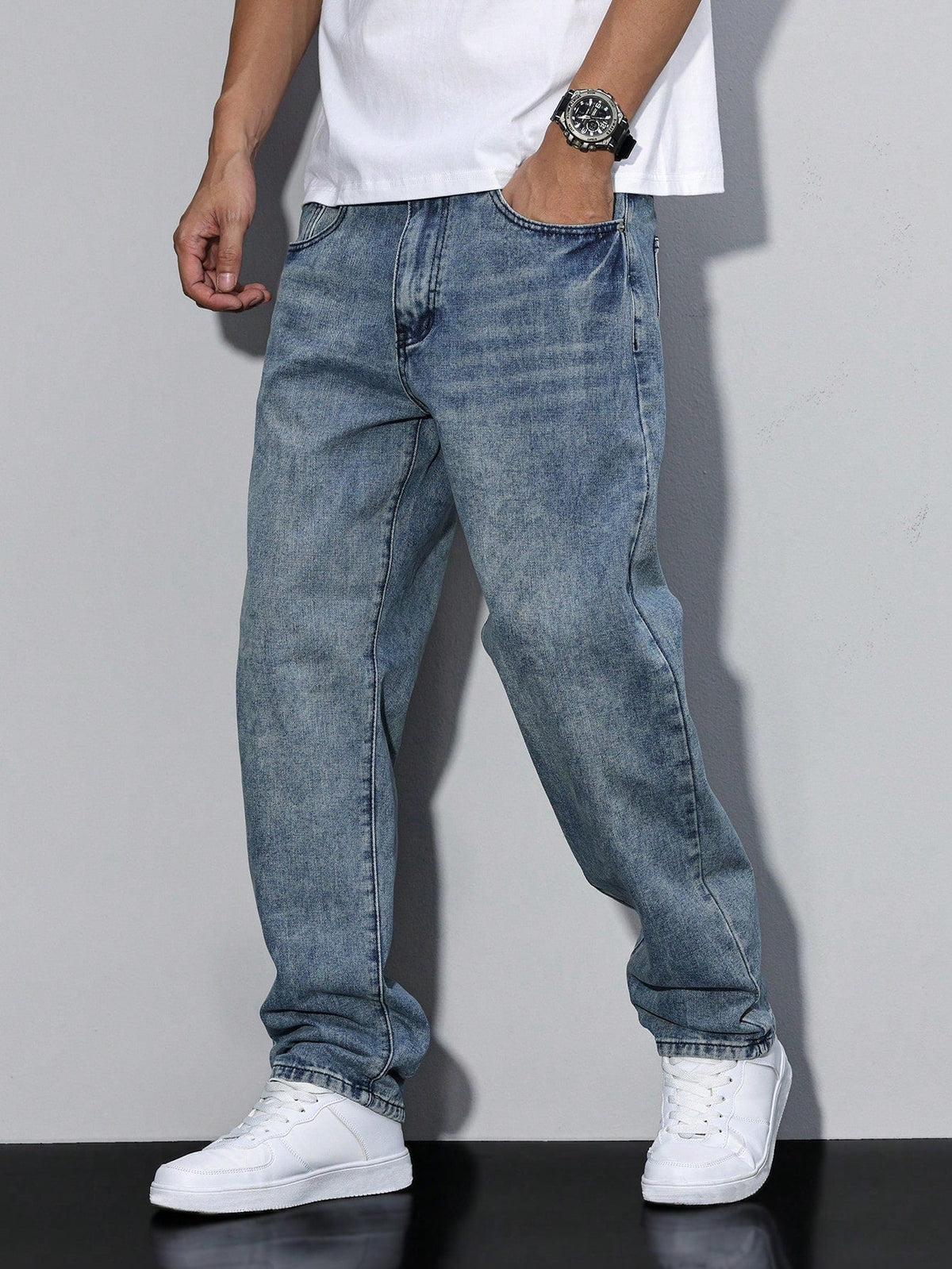 Hommes | Baggy Jeans Heren | Losse Pasvorm & Maximale Bewegingsvrijheid Koningsblauw