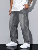 Hommes | Baggy Jeans Heren | Losse Pasvorm & Maximale Bewegingsvrijheid Grijs