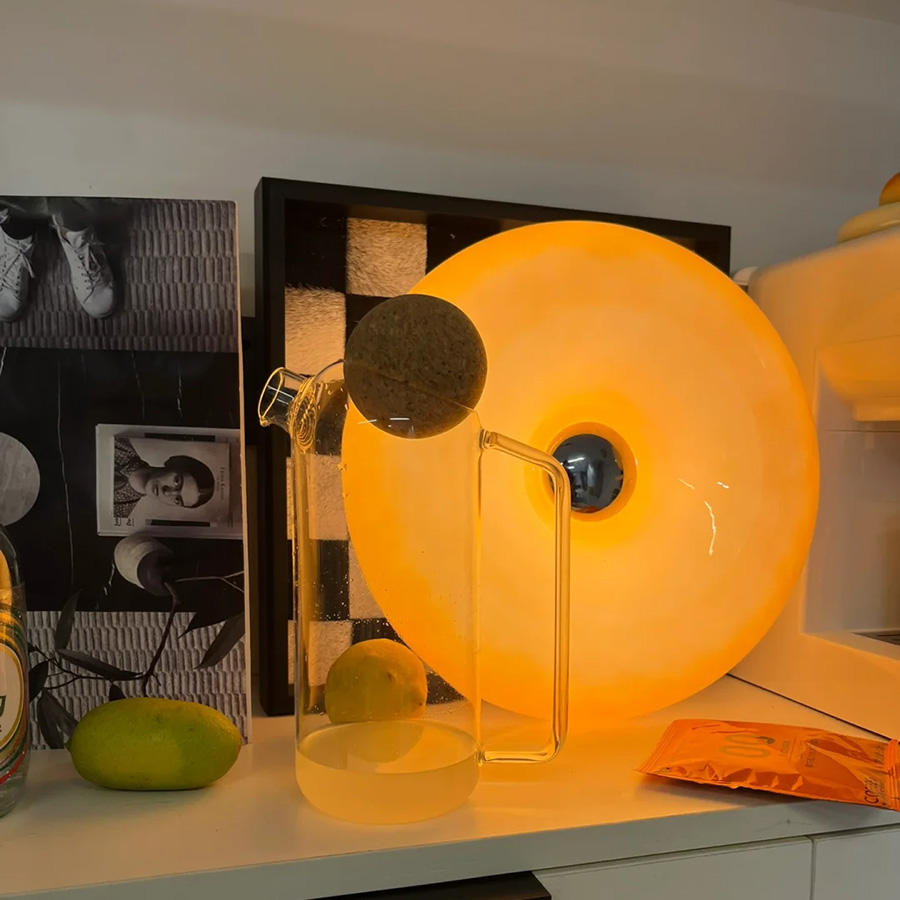 Bauhaus Donut Hanglamp en Wandlamp van Glas en Metaal met Dimbare LED Verlichting – Modern Ontwerp voor Elke Ruimte