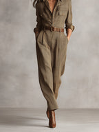 Brianna | Dames Jumpsuit - Luxe Tweed, Geruit Patroon (Zonder Riem)