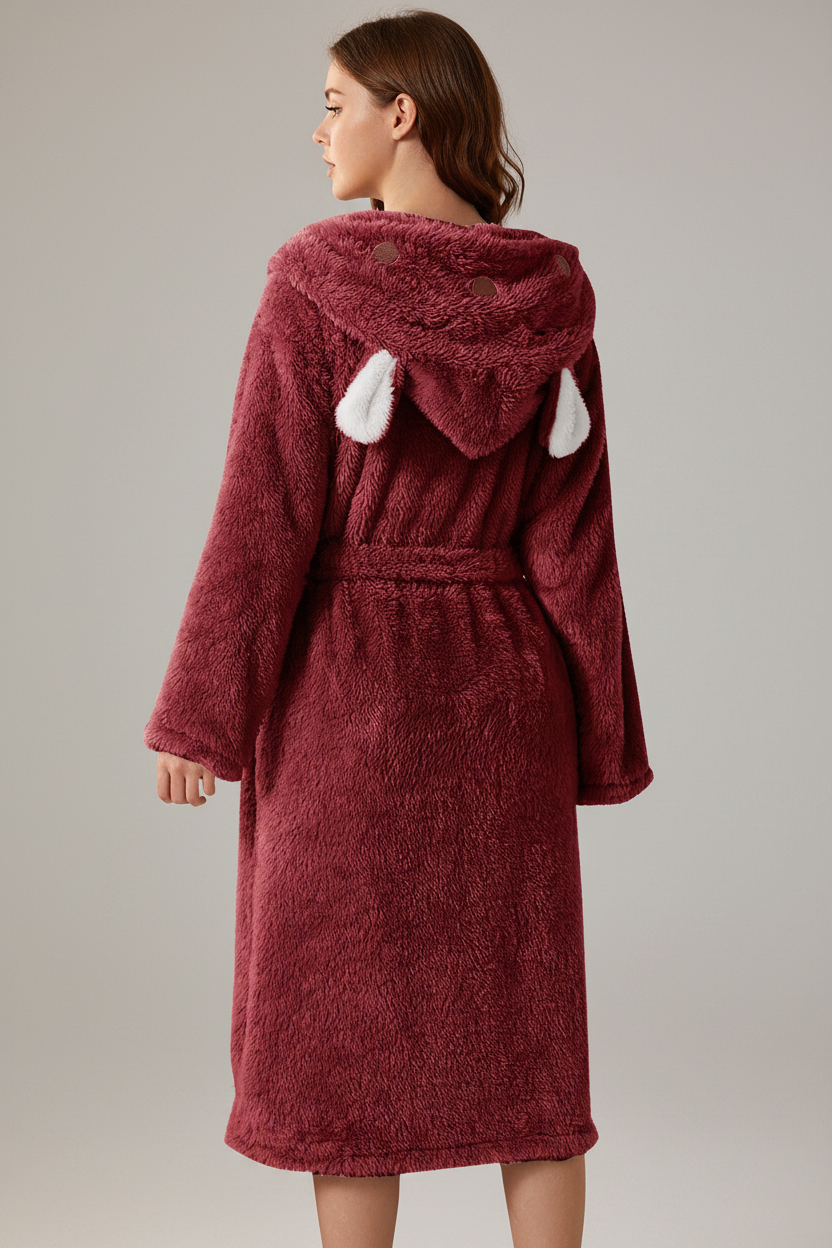 Aurelia | Badjas Dames - Flanel - Met Capuchon