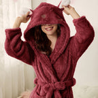 Aurelia | Badjas Dames - Flanel - Met Capuchon
