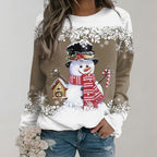 Kersttrui Dames - Warme Gebreide Foute Kerstsweater Dames Aardebruin