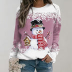 Kersttrui Dames - Warme Gebreide Foute Kerstsweater Dames Roze