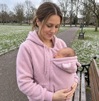 Zachte Fleece Draaghoodie met Voorzak voor Babydragen – Babydraag Hoodie voor Mama & Papa, 5 Kleuren, S–XXL