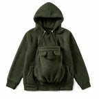 Zachte Fleece Draaghoodie met Voorzak voor Babydragen – Babydraag Hoodie voor Mama & Papa, 5 Kleuren, S–XXL