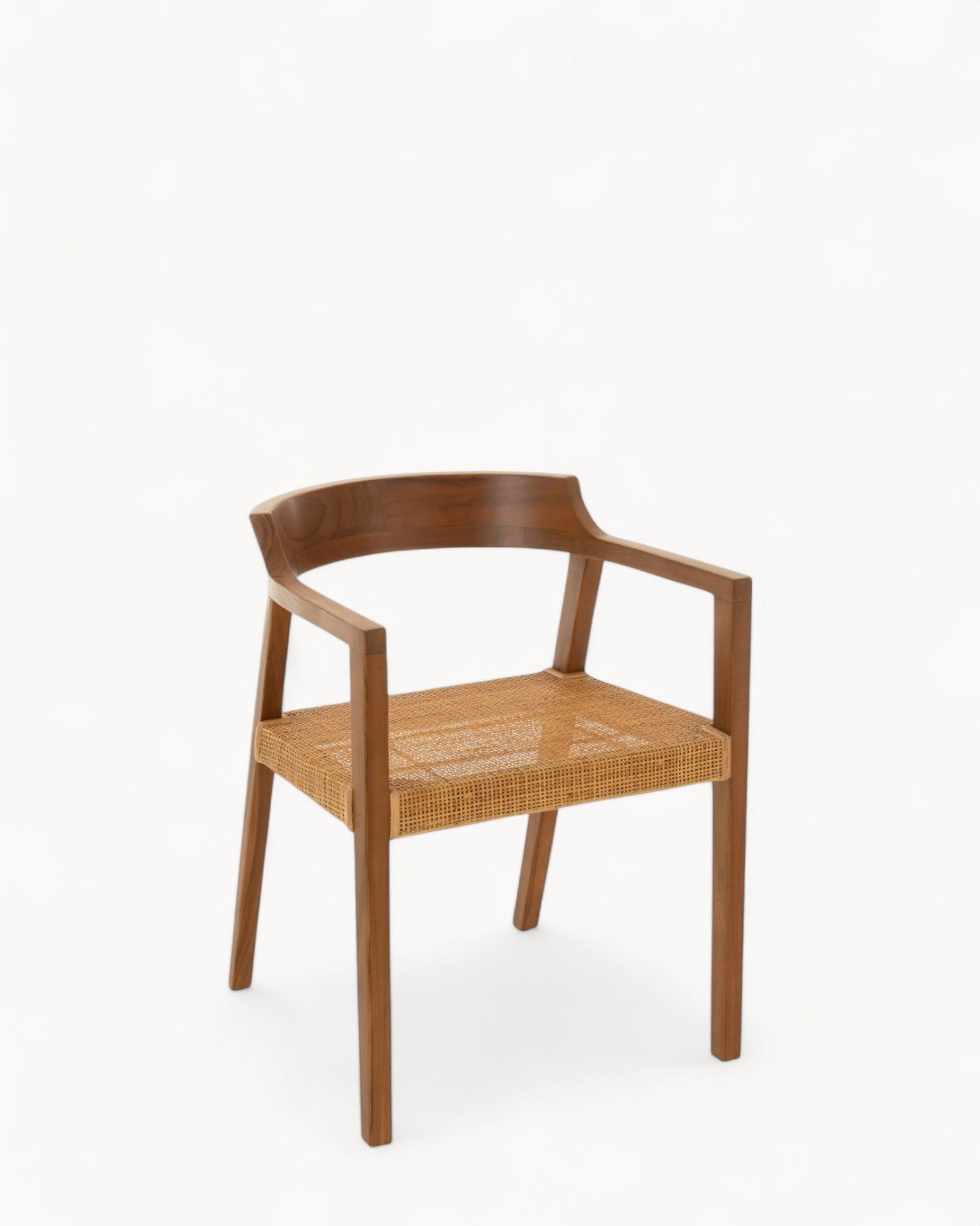 Comfortabele Eetkamerstoel van Teak en Rotan in Bruin – Duurzaam en Stijlvol voor Eettafel en Stoelen Eetkamer Default