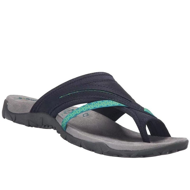 Cora | Dames Instapsandalen - Gedempte Zool, Casual Blauw