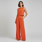 Thalassa | Co-ord Set Dames - Mouwloos Schelp Enkel Oranje