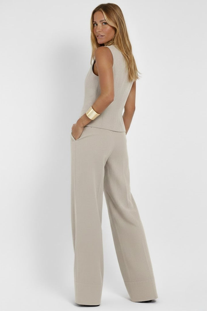 Zephyrine | Co-ord Set Dames - V-Hals Jasje Rechte Broek
