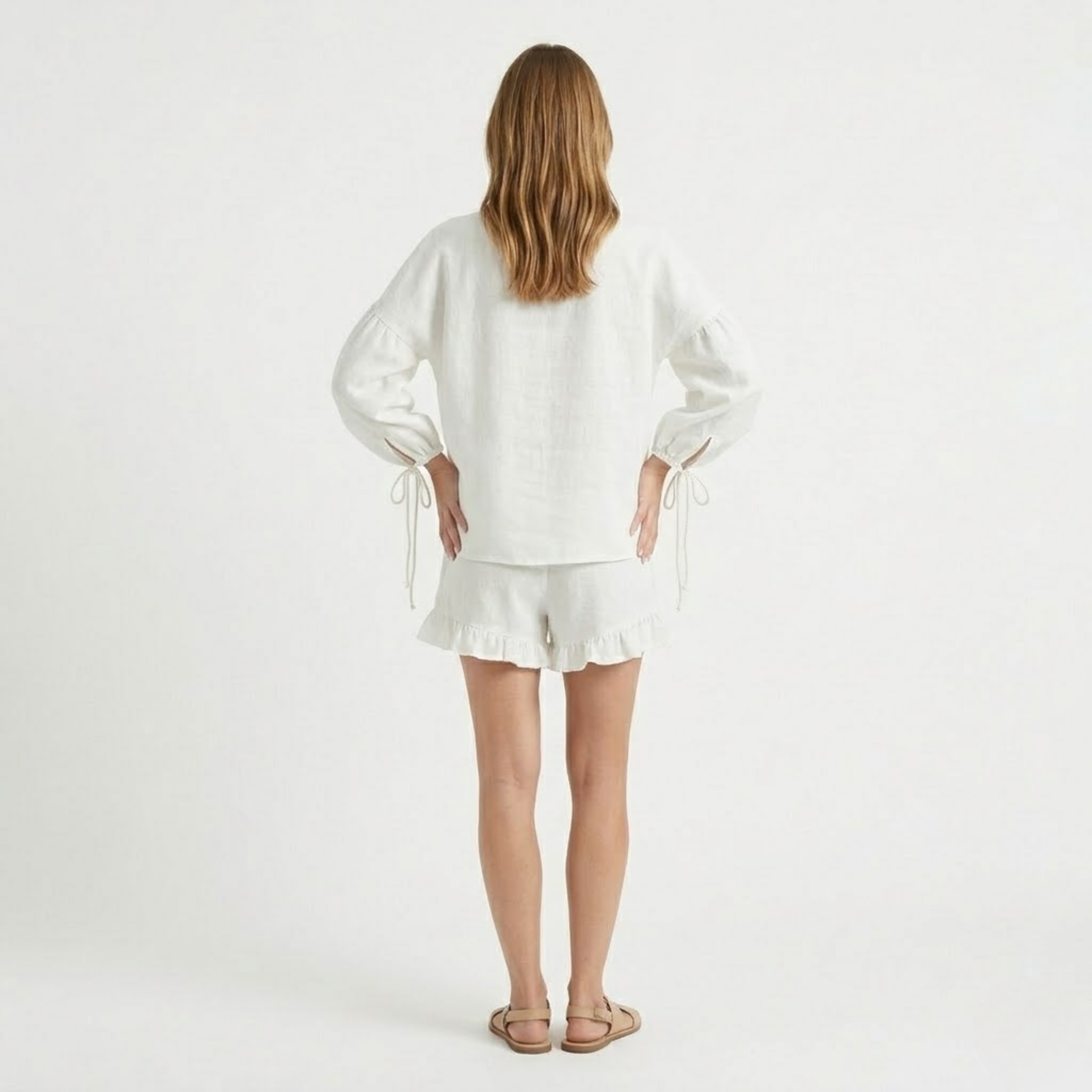 Caelia | Co-ord Set Dames - Blouse Lange Mouw Ruches