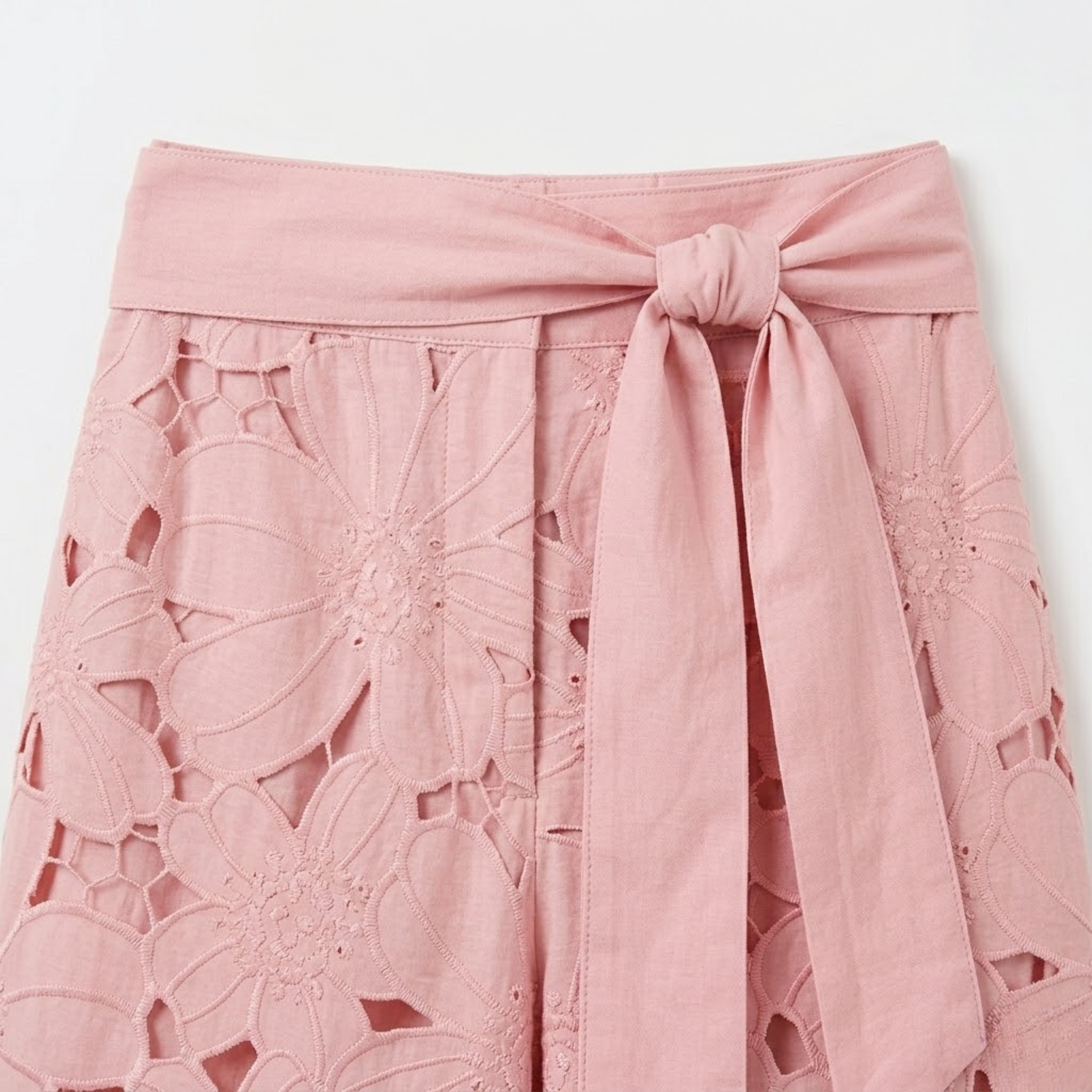 Isadora | Co-ord Set Dames - Kant - Crop Top Wijde Broek