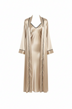 Diva | Dames Pyjamaset - Satijn, Midi Jurk en Badjas