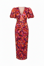 Diva | Dames Jurk - Gedurfde Print, Elegante V-hals