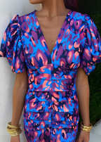 Diva | Dames Jurk - Gedurfde Print, Elegante V-hals