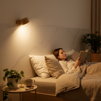 Draadloze Scandinavische Wandlamp met Afstandsbediening - Minimalistisch Design voor Binnen, Oplaadbaar met LED Verlichting