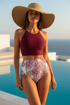 Callista | Bikiniset Dames - Bloemenprint - Hoge Taille
