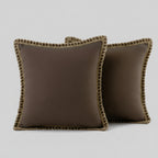 Elegante Kussensloop in Grijs en Rood – Duurzaam Polyester, Diverse Maten 30x50cm, 45x45cm, 50x50cm Koffie