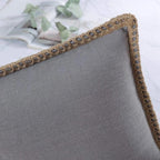 Elegante Kussensloop in Grijs en Rood – Duurzaam Polyester, Diverse Maten 30x50cm, 45x45cm, 50x50cm