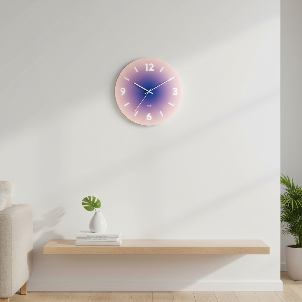 Elegante Wandklok van Glas met Stille beweging – 30 cm