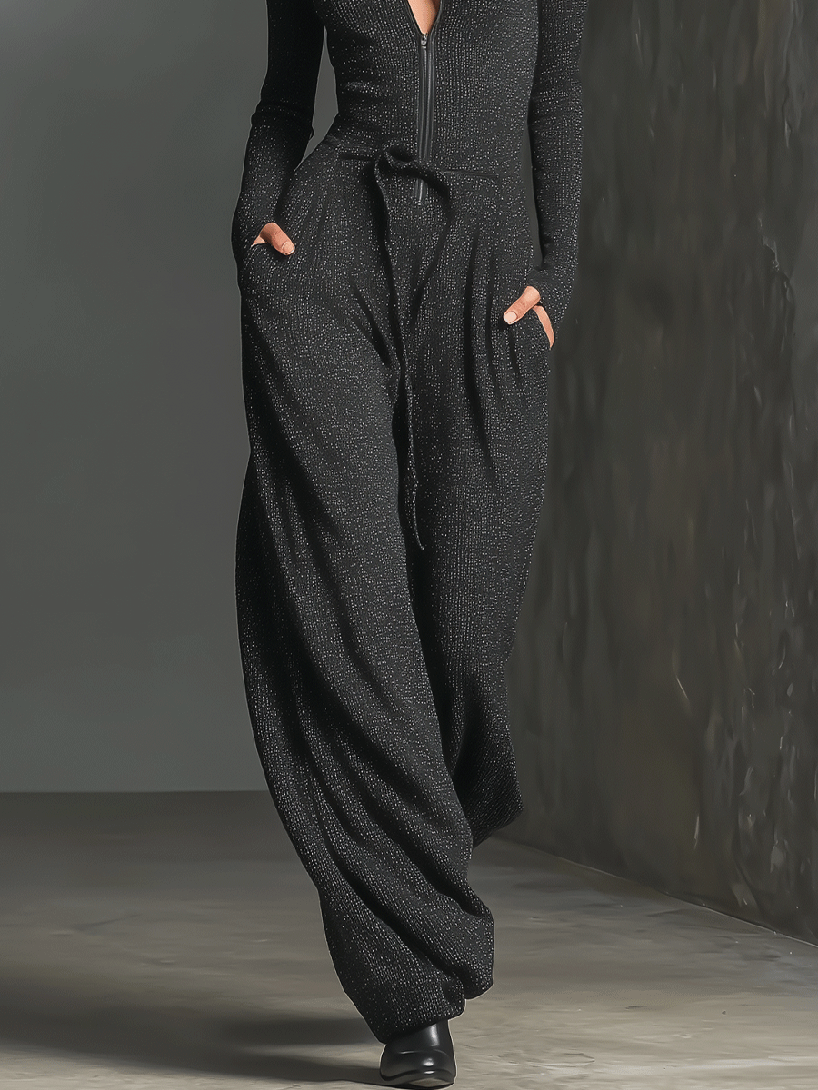 Eline | Dames Jumpsuit - Stretchy Glitterstof, Feestelijk Design