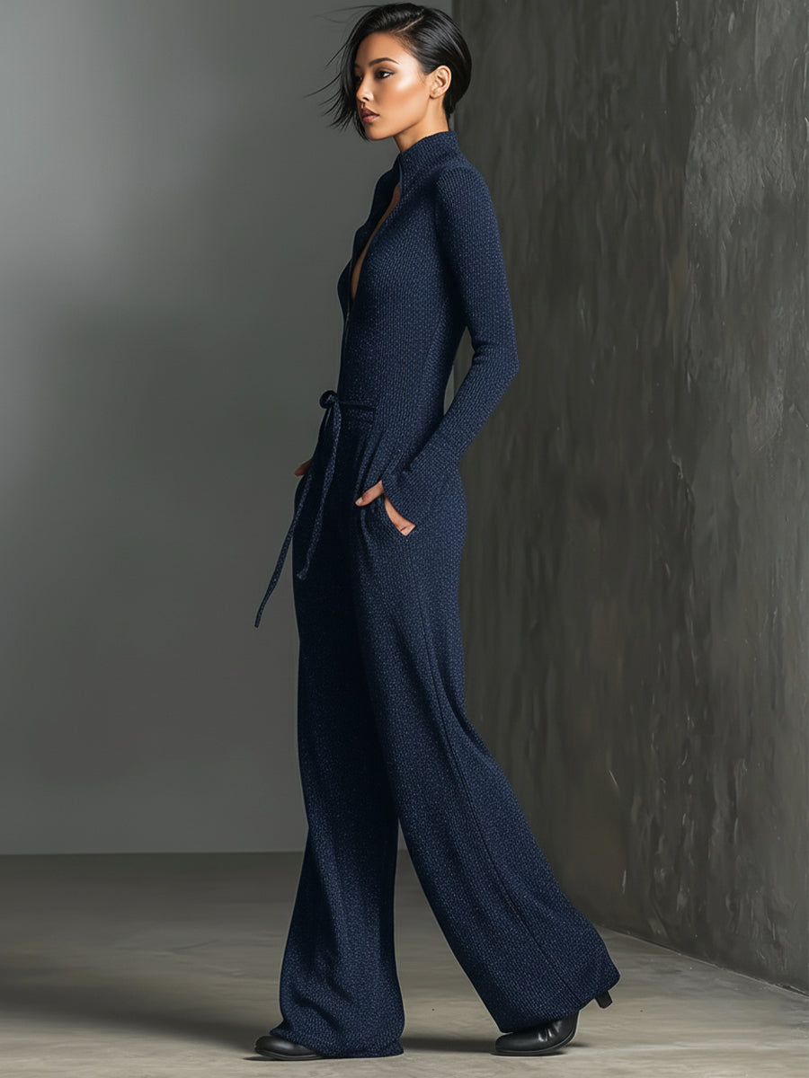 Eline | Dames Jumpsuit - Stretchy Glitterstof, Feestelijk Design