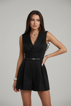 Eloisa | Jumpsuit Dames - Zwart - Mouwloos Zwart