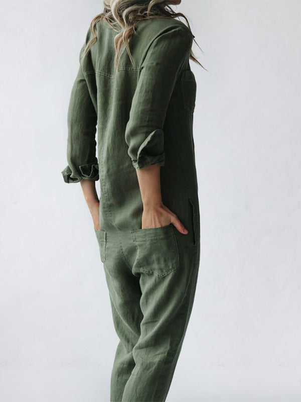 Thalassa | Jumpsuit Dames - Met Zakken - Knoopsluiting