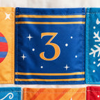 Adventskalender om te Vullen & Op te Hangen – Stoffen Wandkalender met 24 Vakjes, Hout & Stof, 100 x 50 cm, Herbruikbaar