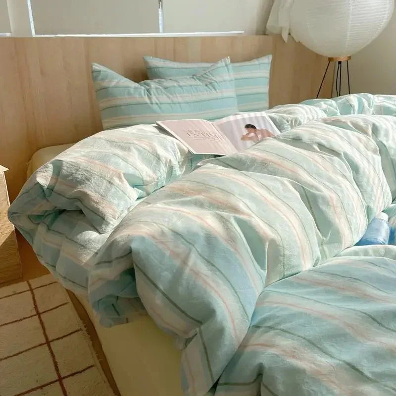 Geometrisch Katoenen Dekbedovertrekset – Zacht en Ademend voor Comfortabele Nachten, Inclusief Kussenslopen 2
