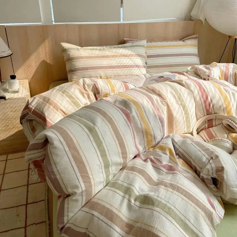 Geometrisch Katoenen Dekbedovertrekset – Zacht en Ademend voor Comfortabele Nachten, Inclusief Kussenslopen 12