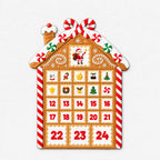 Magnetische Adventskalender Peperkoekhuisje – Koelkast Aftelkalender met 24 Kerstmagneten, 37,5 x 28,5 cm Default Title