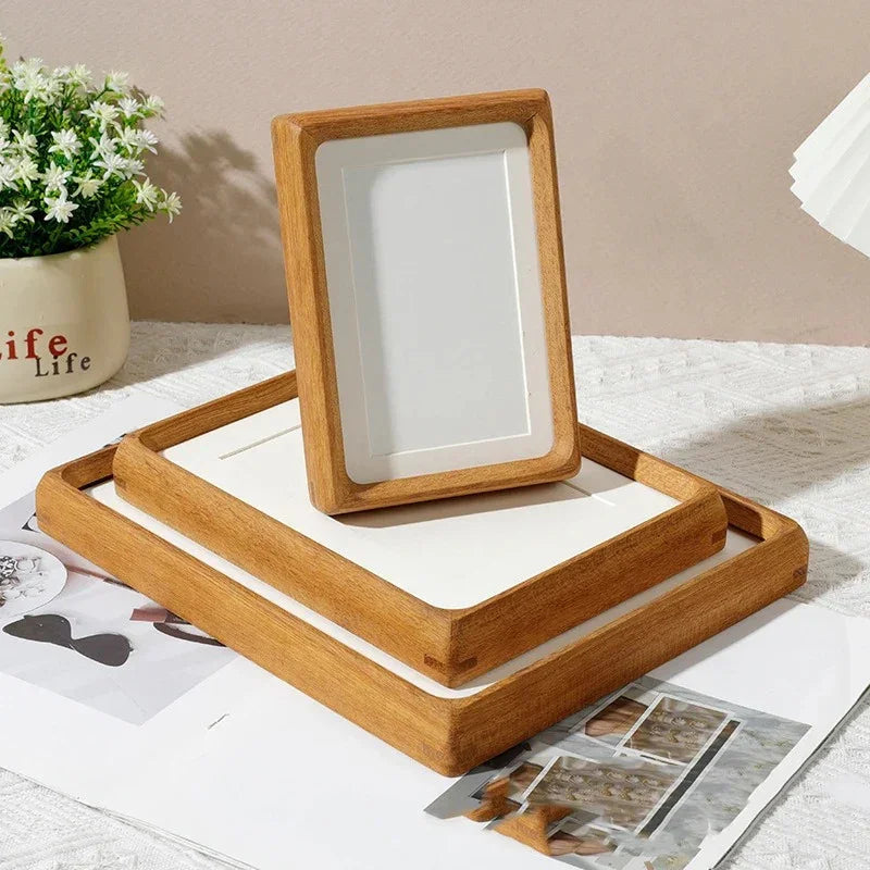 Handgemaakte Houten Fotolijst van Walnoot of Sandelhout - Rechthoekig met Acryl Voorkant Sandelhout