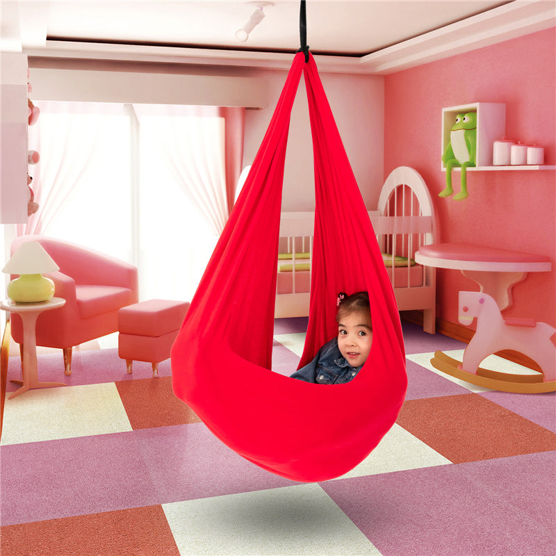 Kinderhangmat van Biologisch Katoen 100% – Rustgevende Schommelcocon voor Spel & Ontspanning Rood