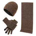 Heren | 3-delige winteraccessoireset voor heren - gebreide muts, sjaal en touchscreen handschoenen 10