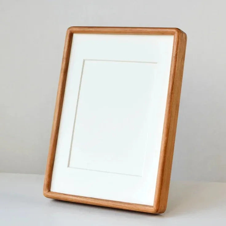 Houten Fotolijst voor Trouwjurkfoto's en Portretten - Verkrijgbaar in Diverse Formaten en Kleuren Kersenhout