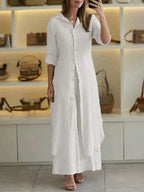 Roque | Elegante en Lichtgewicht Maxi Blousejurk Wit