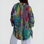 Katrin | Dames Blouse - Geometrisch Patroon, Comfortabel en Luchtig